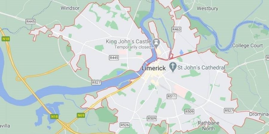 Mapa de Limerick, la ciudad mas pequeña de Irlanda y la que mas cultura concentra