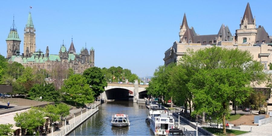 Canal rideau el más antiguo de Canadá